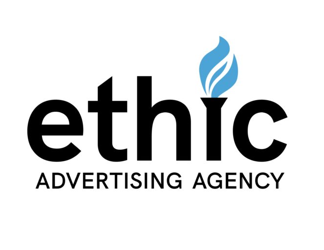 Ethic Advertising Logo black and blue