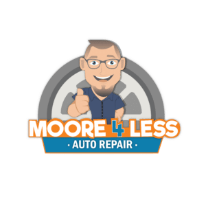 Moore 4 less auto repair logo by ethic advertising agency