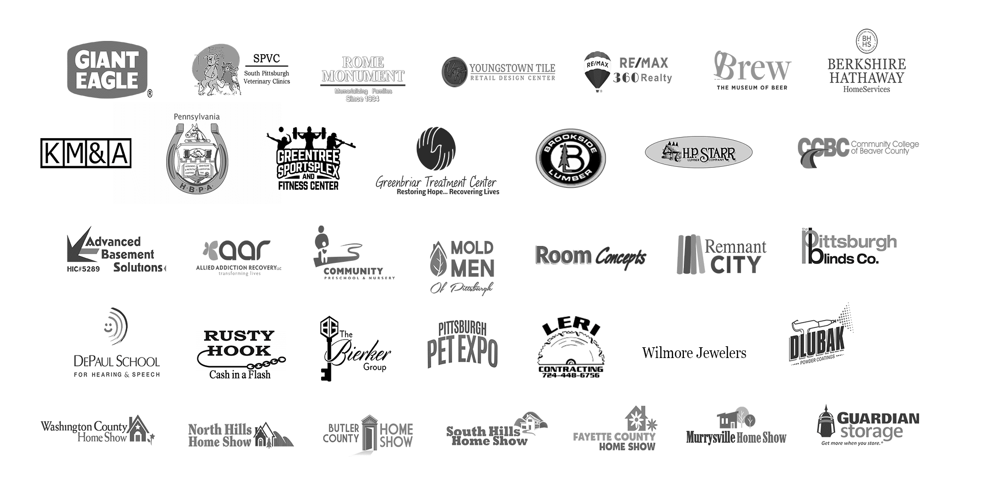 greyed out client logos greyed out client logos