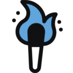 blue match / torch icon for Ethic Advertising Agency blue match / torch icon for Ethic Advertising Agency