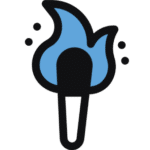 blue match / torch icon for Ethic Advertising Agency